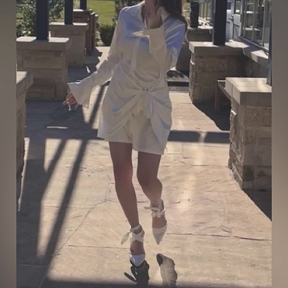 White long sleeve dress